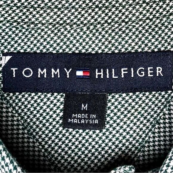 Tommy Hilfiger Mini Houndstooth in Hunter Green/White Men’s M - Picture 5 of 6